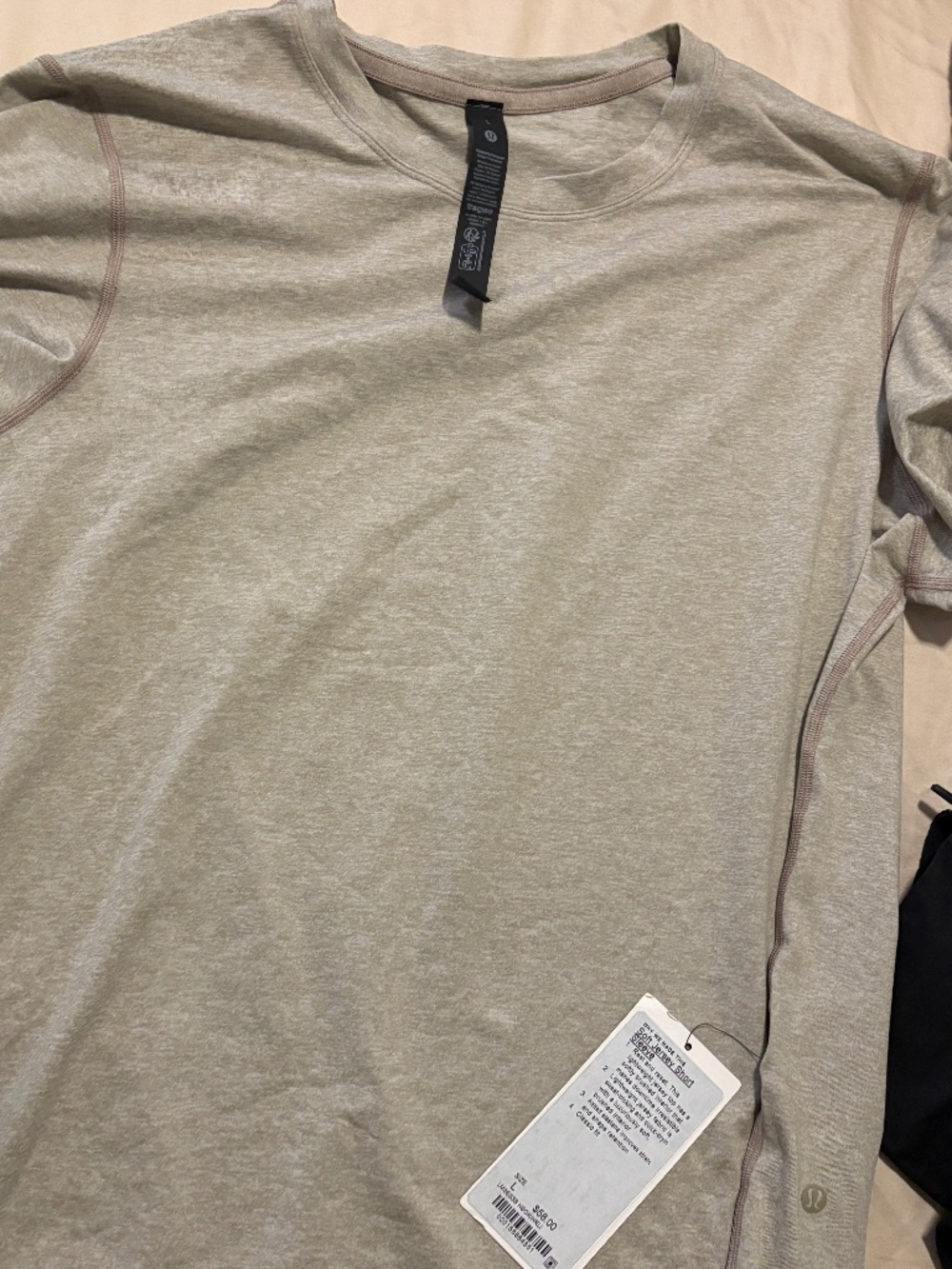 Lululemon Gray Short-Sleeve Performance Shirt — NWT
